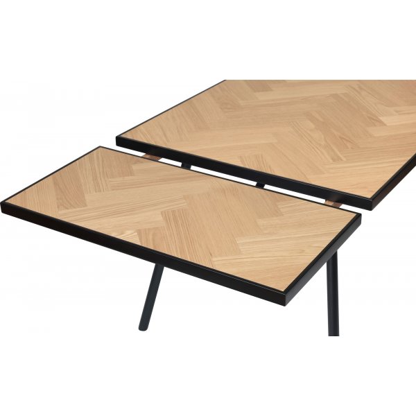 Fishbone till�ggsskiva 45 x 90 cm - Svart / Ek