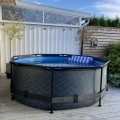 Kundbild Pool ø244x76cm med filterpump - Grå: Lätt att montera. Fint, lite...