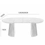 Crossby runt matbord f�rl�ngningsbart �120-200 cm - Valn�t