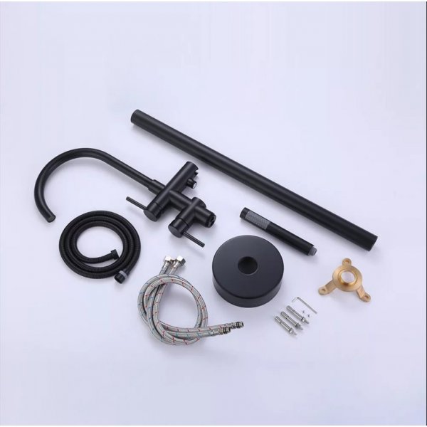 Vapaasti seisova kylpyammehana Musta Vapaasti seisova kylpyammehana Musta