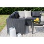Loungegruppe Kuba sofagruppe + bord - sort syntetisk rattan / sorte hynder