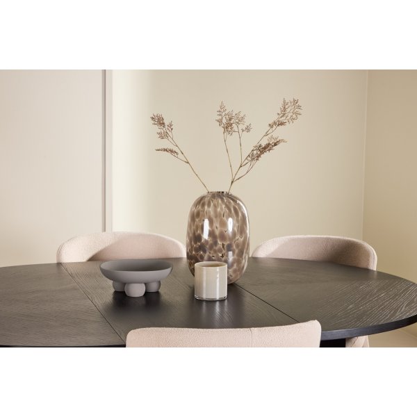 Matbord Strada med 6 st Astoria stolar - Beige/svart