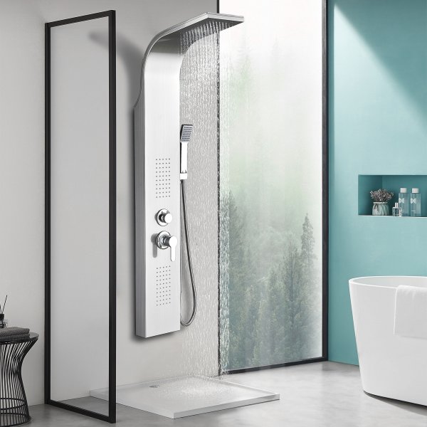 Duschpanel Laura  borstat rostfritt stl