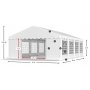 Partytelt Eco 1 i PE - 4 x 8 m