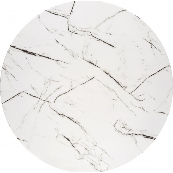 Raymond matbord �100 cm - Vit marmor/guld