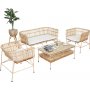 Galice udembelgruppe i rattan - Natur/metal