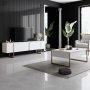Lux soffbord 90 x 60 cm - Vit/guld