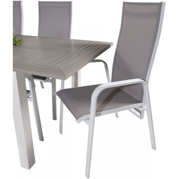 Ekenäs Matgrupp (160x90) - Vit/Grå - 6 Stolar Ekenäs Matgrupp (160x90) - Vit/Grå - 6 Stolar