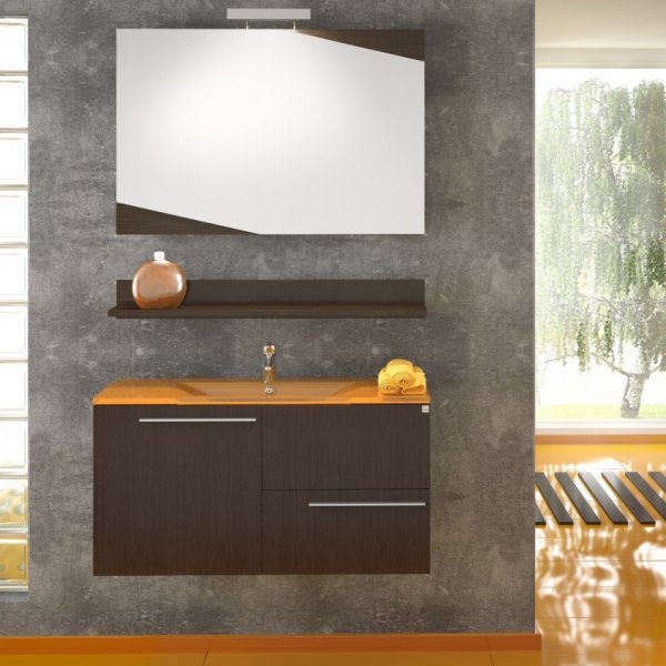 Mbelpaket Compact 90 wenge med porslins- eller glastvttstll