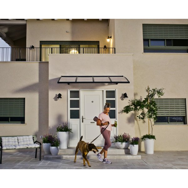 Canopia Herald Entrétak 1,4 x 2,2 - Grå/opalglas Canopia Herald Entrétak 1,4 x 2,2 - Grå/opalglas