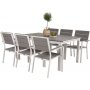Prssebo Matgrupp (160x100) - Vit/Gr - 6 Stolar