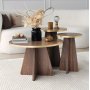 Mushroom sidobordset �30/40 cm - Guld/valn�t