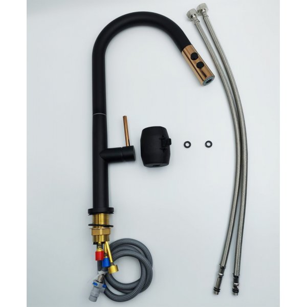 Keittin hana Tulip - musta/kulta