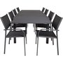 Holma Matgrupp (160x100) - Svart - 8 Stolar