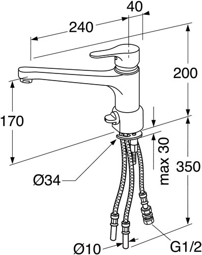 Gustavsberg Nautic k�ksblandare med avst�ngning