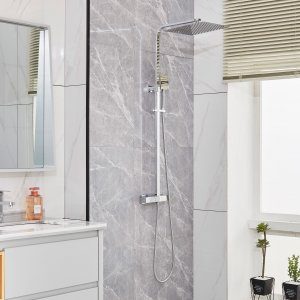 Takduschset med blandare | Sprudla - Krom