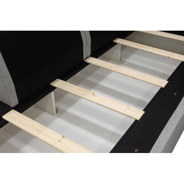 U-soffa b�ddsoffa T�rn� v�ndbar med f�rvaring - 304 cm - ljusgr�