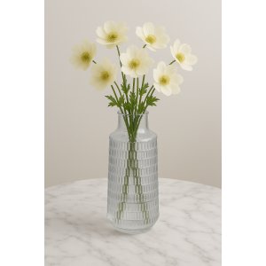 Blomvas i glas 25 cm h�g