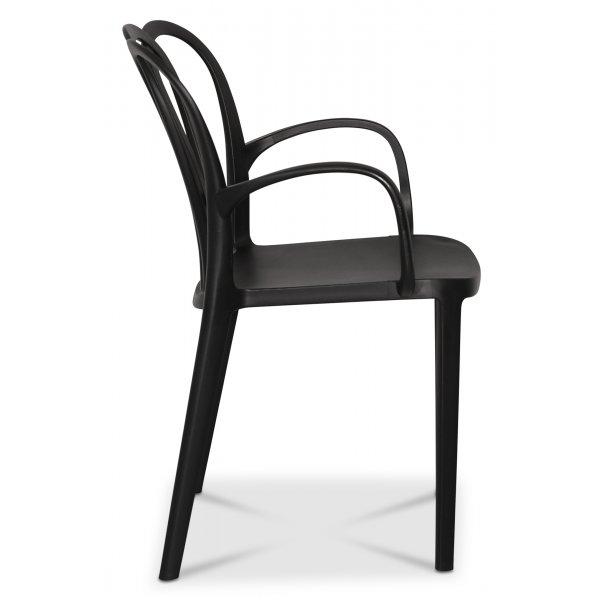 Thornet matstol stapelbar - Svart (Plast) Thornet matstol stapelbar - Svart (Plast)