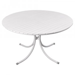 Rund matgrupp utomhus Holmsund bord �130 cm vit