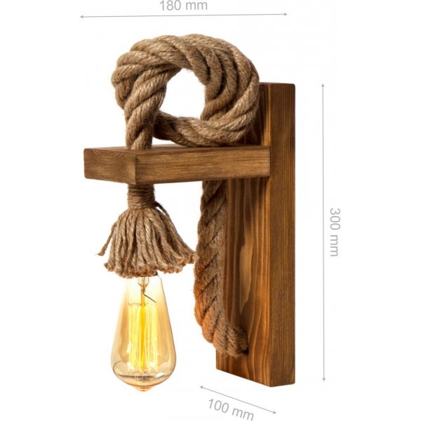 V�gglampa med rep och tr�
