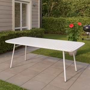 utebord 180 cm vit holmsund - utemöbler matgrupp + textilimpregnering för utemöbler