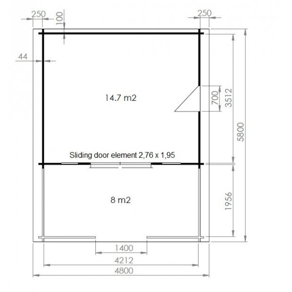 Attefallshus Thea - 24,5 m² Attefallshus Thea - 24,5 m²