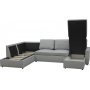 U-soffa b�ddsoffa T�rn� v�ndbar med f�rvaring - 304 cm - ljusgr�