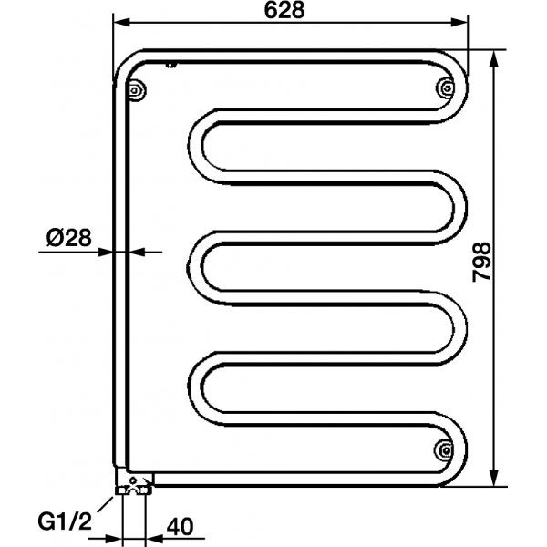 FM Mattsson Håndklædetørrer - FM904220 FM Mattsson Håndklædetørrer - FM904220