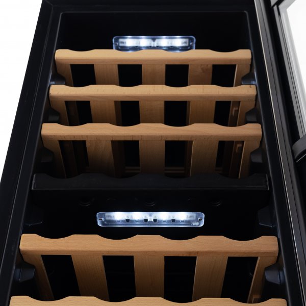 Vinkyl 2 temperaturzoner | 36 flaskor | Tystgående | 42cm bred Vinkyl 2 temperaturzoner | 36 flaskor | Tystgående | 42cm bred