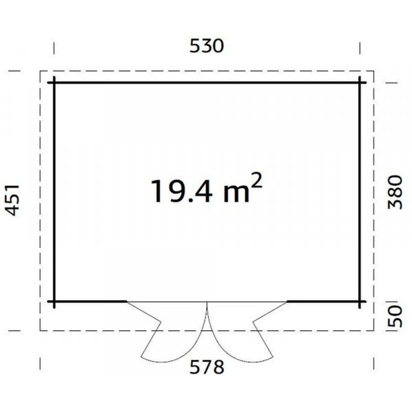 Attefallshus Lea 19,4 m² Attefallshus Lea 19,4 m²
