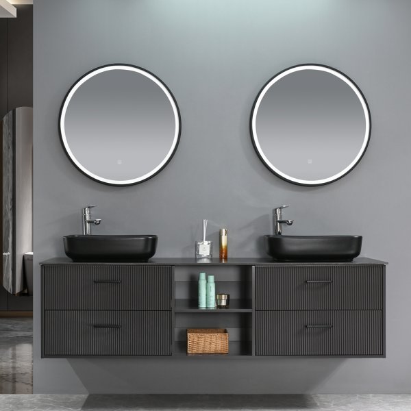 Badevrelsesmbler Luxern - Mrkt tr | 180 cm + 2.00 x Badevrelse krog