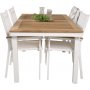 Dotorp Matgrupp (160x90) - Vit/Natur - 4 Stolar