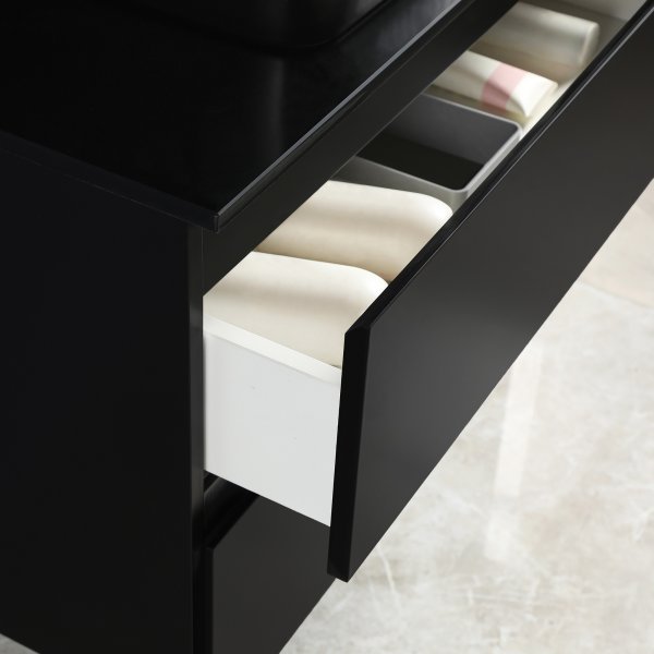 Kommod 80cm | Med tv�ttst�ll i svart design | Nimbus