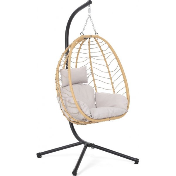 Hngstol Lugo - Svart/beige