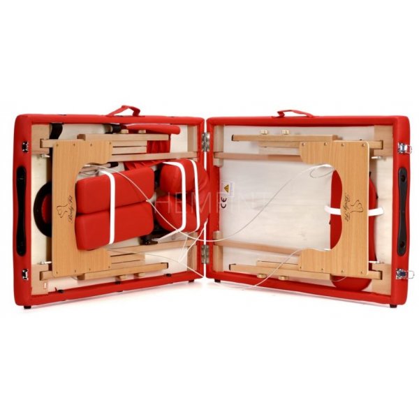 Massagebänk med träben - 2 zoner - Enfärgad Massagebänk med träben - 2 zoner - Enfärgad