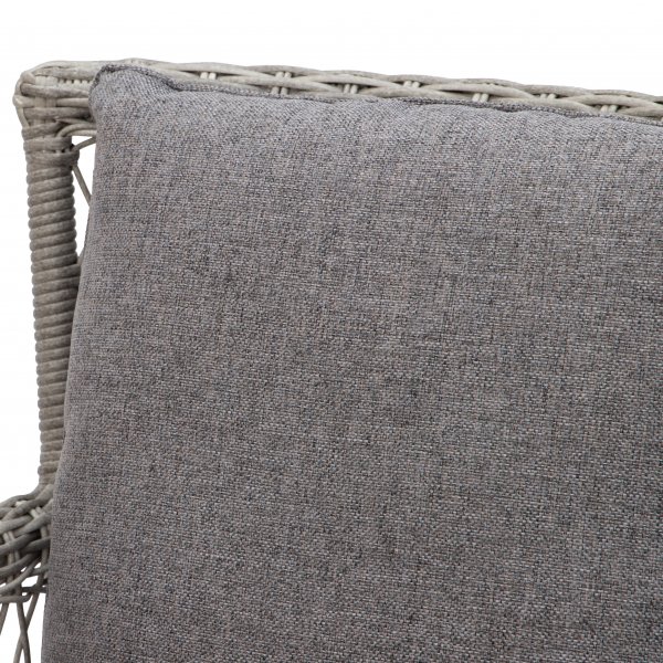 Provence-ulkotuoli harmaata synteettistä rottinkia + Tekstiilien kyllästäminen ulkokalusteisiin Provence-ulkotuoli harmaata synteettistä rottinkia + Tekstiilien kyllästäminen ulkokalusteisiin