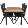 Maglehem Spisegruppe (160x90) - Sort/Natur - 4 Stole