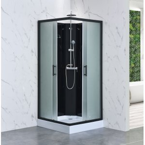 Duschkabin 80×80x215 cm | Vit glas & massagejets | Nova Duschkabin 80×80x215 cm | Vit glas & massagejets | Nova