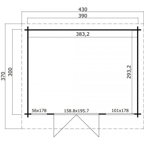 Friggebod Clark B - 11,7 m² Friggebod Clark B - 11,7 m²