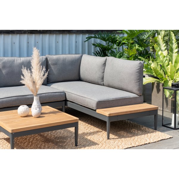Lifestyle Garden Topaz Loungegruppe mit Tagesbett - Grau/Teak