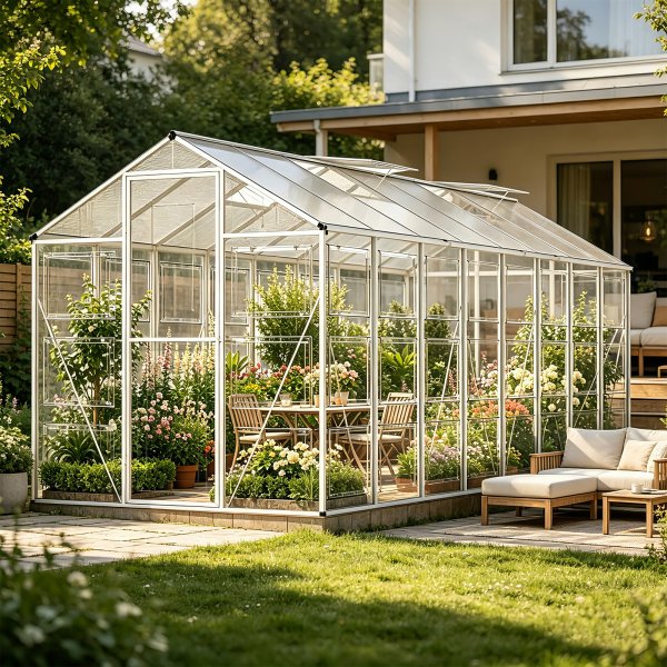 Växthus Harmony Gardeney 8,7 m² aluminium polykarbonat fristående Växthus Harmony Gardeney 8,7 m² aluminium polykarbonat fristående