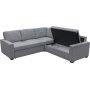 H�rnsoffa Belissa med b�ddfunktion och f�rvaring - 235x235 cm - m�rkgr�