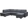 U-soffa Solna v�ndbar - 309 cm - m�rkgr�