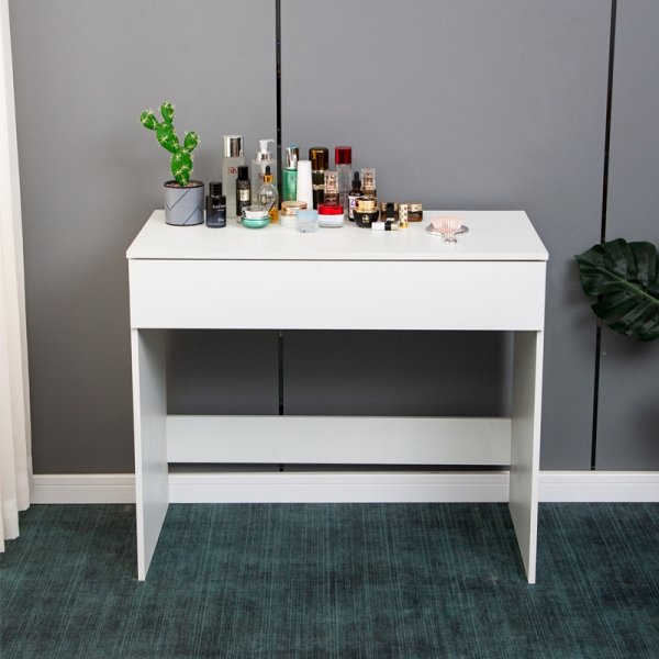 Sminkbord vitt med f�rvaring 90 cm bred