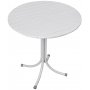 Holm� utebord runt �70 cm - Vit