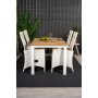 Dotorp Matgrupp (160x90) - Vit/Natur - 4 Stolar