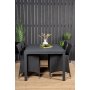 Holma Spisegruppe (160x100) - Svart - 4 Stole