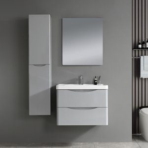 Badrumsm&ouml;bler 70 cm Ljusgr&aring; - Sydney  + Toalettpappersh&aring;llare