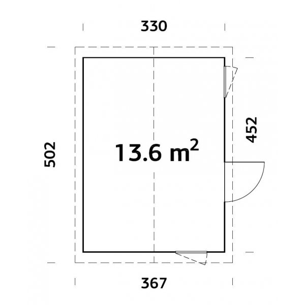 Friggebod Hedwig 13,6 m² Friggebod Hedwig 13,6 m²